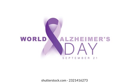 Día Mundial de los Alzheimers. fondo, banner, tarjeta, afiche, plantilla. Ilustración vectorial.