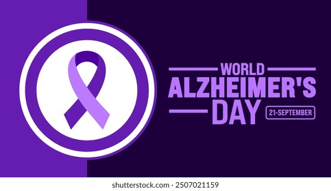 World Alzheimer's day background or banner design template. Holiday concept. Template for background, banner, card, poster, placard, design template with unique shapes with standard color.