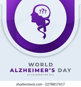 World Alzheimer's Day Celebration Vector Design Illustration for Background, Poster, Banner, Advertising, Greeting Card