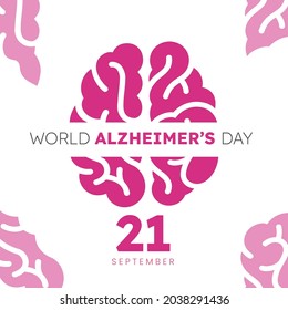 World Alzheimer's Day greeting design which is celebrated every September 21
