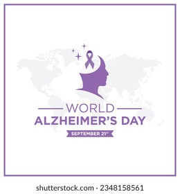 World alzheimer's day greetings vector.