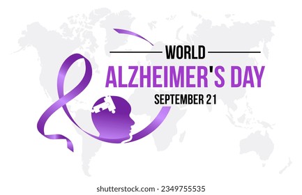 World Alzheimer's Day Highlights Advocacy, Support, and Research for Memory Disorders. Fostering Global Awareness vector illustration banner template.