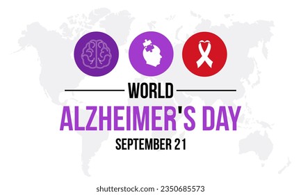 World Alzheimer's Day Highlights Advocacy, Support, and Research for Memory Disorders. Fostering Global Awareness vector illustration banner template.