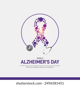 día mundial del alzheimer. mes mundial del alzheimer. día mundial del alzheimer 2024 Anuncio creativo, cartel, publicación en redes sociales, fondo, Plantilla, diseño de Vectores de postales, etc. 