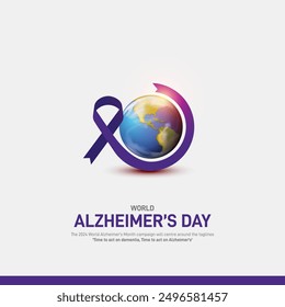 world alzheimer's Day. world alzheimer's month. world alzheimers Day 2024 Creative banner, poster, social media post, background, template, postcard vector design etc. 