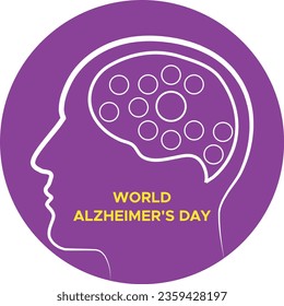 Weltalzheimer-Tag wird jedes Jahr am 21. September beobachtet, es ist eine progressive Krankheit, 21. September Alzheimer's Day Vektorgrafik Design, Welt-Alzheimer-Tag Vektordesign