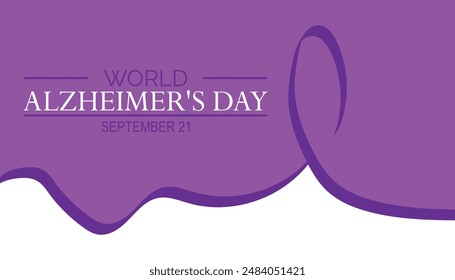 World alzheimer's day is observed every year on September. banner design template Vector illustration background design.