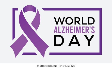 World alzheimer's day is observed every year on September. banner design template Vector illustration background design.