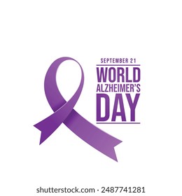 World Alzheimers Day vector design template good for celebration usage. Alzheimer day design. Vector ribbon. flat design. eps 10.