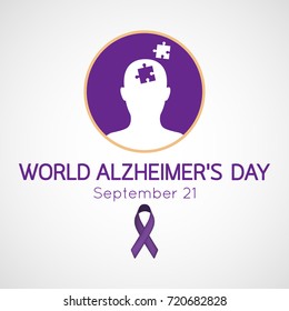 World Alzheimers Day vector icon illustration
