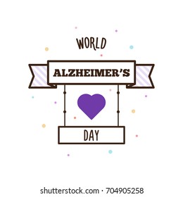 World Alzheimers day. Vector illustration.