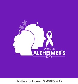 World Alzheimers Month campaign for Alzheimer's disease and other forms of dementia. Alzheimer's and brain awareness design vector illustration, Hodgkin's Lymphoma awareness. World Lupus Day and World