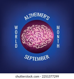 World Alzheimer's Month. Design suitable for greeting card poster and banner