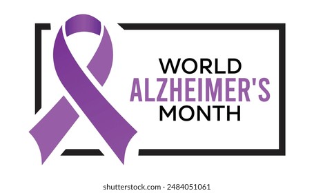 World Alzheimer's Month is observed every year on September. banner design template Vector illustration background design.