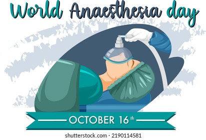 World Anaesthesia Day Banner Design illustration