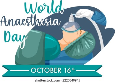 World Anaesthesia Day Banner Design illustration
