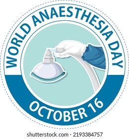 World Anaesthesia Day Logo Concept illustration