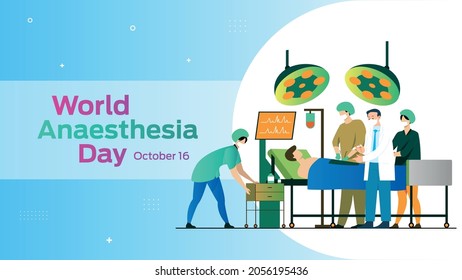 World Anaesthesia Day on october 16 business brochure flyer banner design horizontal template vector, cover presentation abstract, modern publication poster and flag-banner.