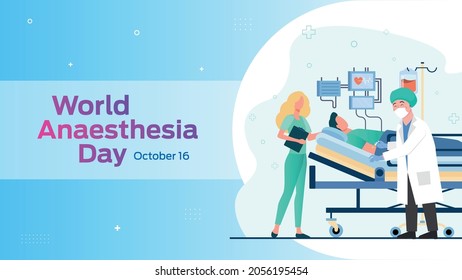 World Anaesthesia Day on october 16 business brochure flyer banner design horizontal template vector, cover presentation abstract, modern publication poster and flag-banner.