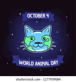 World Animal Dat. Cat faced earth.