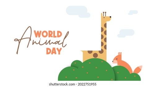 World animal day background illustration vector