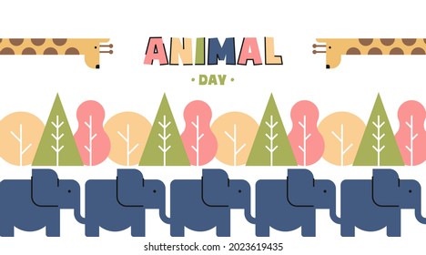 World animal day background illustration vector