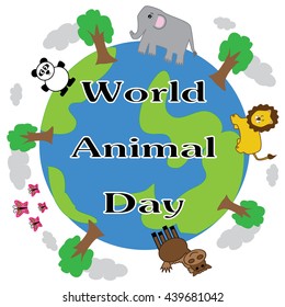 world animal day card