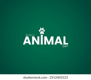 World Animal Day. Animal day creative concept. Wildlife day design for banner, poster, 3d Illustration.