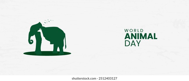 World Animal Day. Animal day creative concept. Wildlife day design for banner, poster, 3d Illustration.