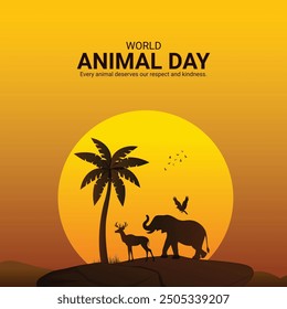 World Animal Day. Animal Day creative design for social media ads