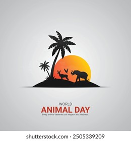 World Animal Day. Animal Day creative design for social media ads