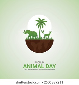 World Animal Day. Animal Day creative design for social media ads