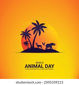 World Animal Day. Animal Day creative design for social media ads