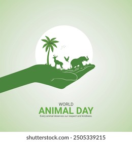 World Animal Day. Animal Day creative design for social media ads
