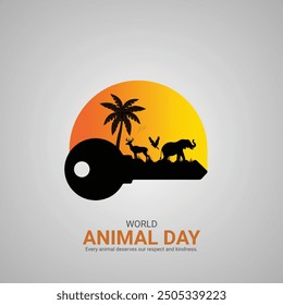 World Animal Day. Animal Day creative design for social media ads