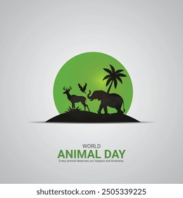 World Animal Day. Animal Day creative design for social media ads