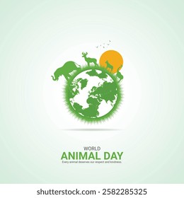 World Animal Day. Animal Day creative design for social media ads