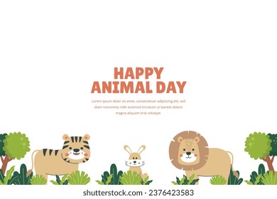 World Animal Day Frame Background