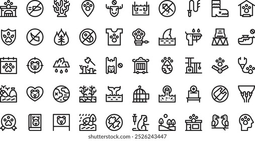 World animal day icons High-Quality Vector Icons Collection with Editable Stroke. Ideal for Professional and Creative Projects.