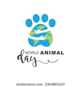 World animal day, october 4 - vector, illustration, flat design.