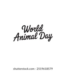 Artes vectoriales de tipografía del Día Mundial del Animal