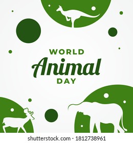 World Animal Day Vector Design Illustration