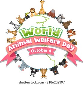 World Animal Welfare Day October 4 illustration