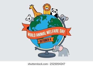 World Animal Welfare Day Vector illustration