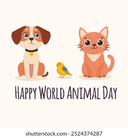 World Animal Welfare day. Wild Life Protection. Protect animal habitat. Ecological awareness. Take responsibility.