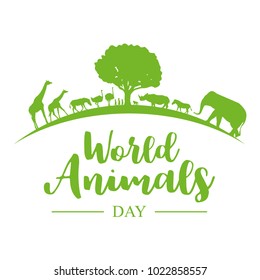 World Animals Day Banner, Vector