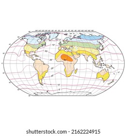 World annual isotherm map images