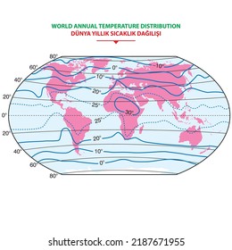 World annual isotherm map images