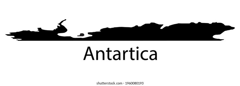 World Antarctica map illustration. Vector picture. Antarctica map.