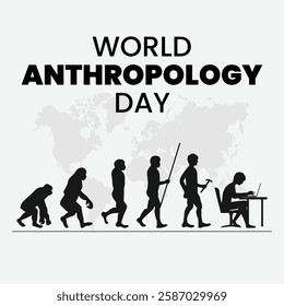 World anthropology day Background Template design for Poster or Banner